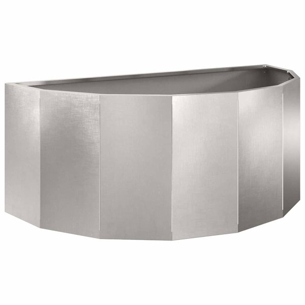 vidaXL Jardinière Argent 90 x 45 x 35 cm Acier inoxydable