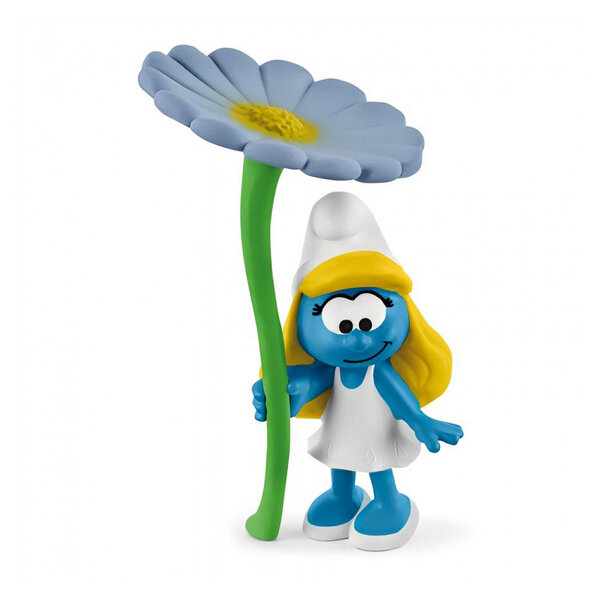Schtroumpfette Joyeuse avec Fleur Violette - Figurine Collection