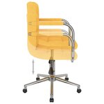 vidaXL Chaise pivotante de salle à manger Jaune moutarde Tissu