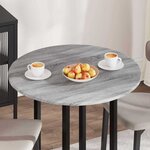 vidaXL Plateau de table Sonoma gris 80 x 80 x 1 5 cm Bois d'ingénierie