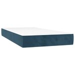 vidaXL Sommier à lattes de lit et matelas Bleu foncé 200x200cm Velours