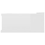 vidaXL Table de chevet flottante Blanc brillant Bois d'ingénierie