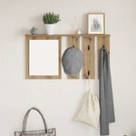 vidaXL Porte-manteau mural chêne artisanal 85 x 10 x 45 cm