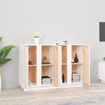 vidaXL Buffet Blanc 120x35x80 cm Bois massif de pin