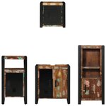 vidaXL Ensemble de mobilier de salle de bain 4 Pièces Bois Recyclé Solide