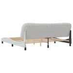 vidaXL Cadre de lit sans matelas Hvar blanc 200x200 cm similicuir