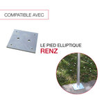 Platine de fixation au sol pour boite aux lettres