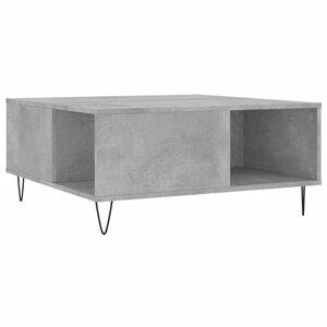 vidaXL Table basse gris béton 80x80x36 5 cm bois d'ingénierie
