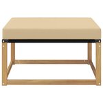 vidaXL Pouf d'Extérieur Bois d'acacia massif et Textilène Blanc