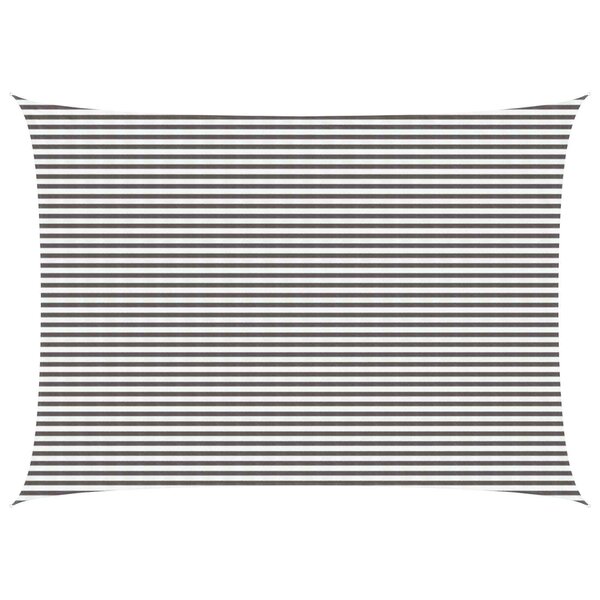 vidaXL Voile d'ombre 5 x 6 m HDPE Rectangulaire Gris clair et blanc