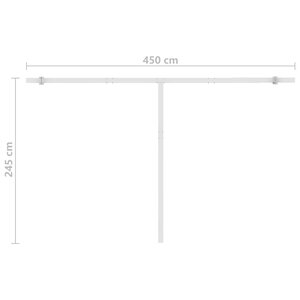 vidaXL Auvent manuel rétractable sur pied 450x300 cm Orange et marron