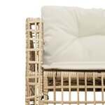 vidaXL Canapé de jardin et coussins et repose-pied en forme de L rotin