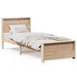 vidaXL Cadre de lit Marron 75 x 190 cm Bois massif en pin
