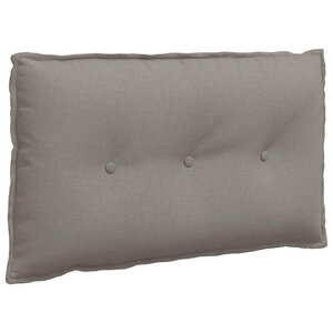 vidaXL Coussin de Dos Taupe 80 x 19 x 50 cm tissu