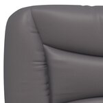 vidaXL Cadre de lit sans matelas Hvar gris 90x190 cm similicuir