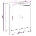vidaXL Buffets 2 Pièces blanc 70x35x80 cm bois massif de pin