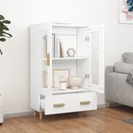 vidaXL Buffet haut Blanc 70x31x115 cm Bois d'ingénierie