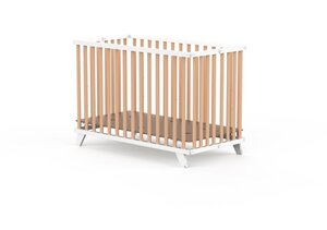 Lit d'enfant Mayla - blanc et bois naturel