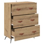 vidaXL Commode Chêne Artisanal 69 5 x 34 x 90 cm Bois d’ingénierie