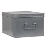 LABEL51 Boîte de rangement Media 35x27x18 cm XL Gris antique