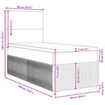 vidaXL Sommier à lattes de lit avec matelas Rose 90x190 cm Velours