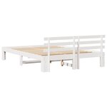vidaXL Cadre de Lit en Bois Blanc Bois 160 x 200 cm Durable