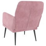 vidaXL Fauteuil Rose 62x79x79 cm Velours