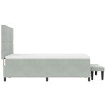 vidaXL Lit à ressorts avec matelas Gris clair 160 x 200 cm Velours