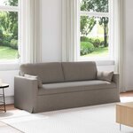 vidaXL Canapé Taupe 198 x 78 x 80 cm tissu