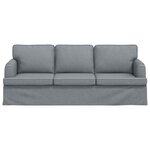 vidaXL Canapé Gris clair 201 x 80 x 85 cm tissu
