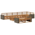 vidaXL Ensemble de canapés d'extérieur 9 Pièces