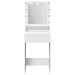 Table de maquillage vidaXL avec lumières LED blanches 50x41x135 cm