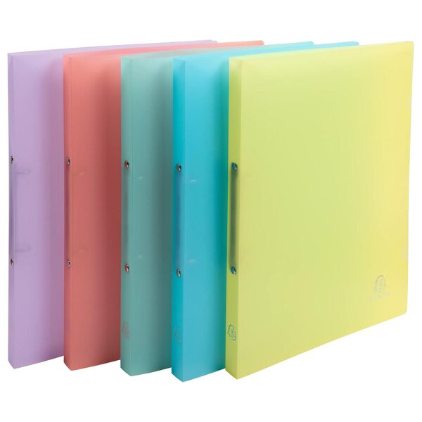 Classeur 2 Anneaux 15mm Polypropylène Chromaline Pastel - Couleurs Assorties - Exacompta