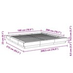 vidaXL Cadre de lit avec lumières LED sonoma gris 180x200 cm