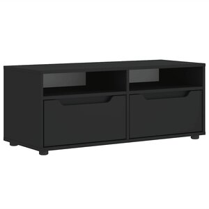 vidaXL Meuble TV VISNES noir 100x40x38 cm bois d'ingénierie