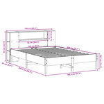 vidaXL Lit bibliothèque sans matelas 160x200 cm bois massif de pin
