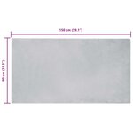 vidaXL Tapis en Fourrure Synthétique de Lapin Gris 80 x 150 cm