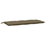 vidaXL Coussins de banc de jardin lot de 2 taupe mélangé tissu