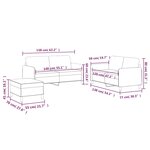 vidaXL Ensemble de canapés 3 Pièces avec coussins Crème Tissu