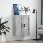 vidaXL Armoire murale gris béton 69 5x34x90 cm bois d'ingénierie