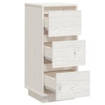 vidaXL Buffet Blanc 32x34x75 cm Bois massif de pin