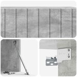vidaXL Meuble TV mural 98 x 41 x 30 cm Gris béton Bois d'ingénierie