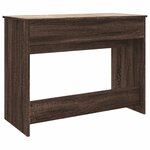 vidaXL Coiffeuse avec miroir chêne marron 100x45x76 cm