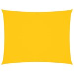 vidaXL Voile de parasol tissu oxford rectangulaire 6x8 m jaune