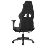 vidaXL Chaise de jeu de massage avec repose-pied Noir&Gris Similicuir