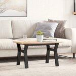vidaXL Pieds de table basse cadre en Y 60x40x38 cm fonte