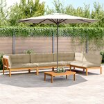 vidaXL Salon palette de jardin avec coussins 5Pièces bois d'acacia massif