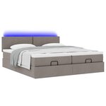 VidaXL Cadre de lit ottoman avec matelas taupe 180x200 cm tissu