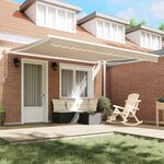 vidaXL Auvent Rétractable Beige 400 × 300 cm Polyester
