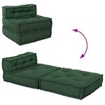 vidaXL Canapé modulaire vert 70x70x54 tissu